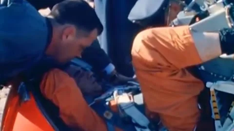 1962.. B 58A ESCAPE CAPSULE, CHIMP AND MAN EJECTIONS (91) Stock Footage 236663442