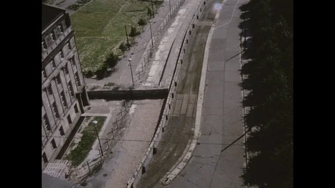 1962-Berlin Wall / Brandenburg Gate / 1962 Stock Footage