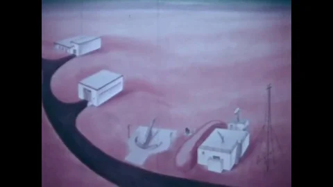 1962 - The Control Centre at a NASA Sounding Rocket Research Range. Stock Footage 79560511