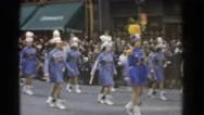 1962: A Marching Band Doing A March In A Street Of People New York City Stock Footage