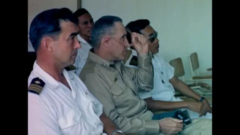 1962 - Midshipmen study English at the Nha Trang Naval Academy. Stock Footage 117123723