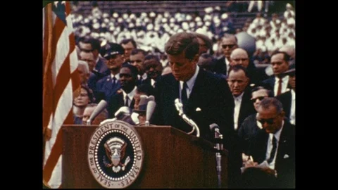 1962-Moon Speech / John F. Kennedy / Rice University / USA / Sep 12, 1962 Stock Footage