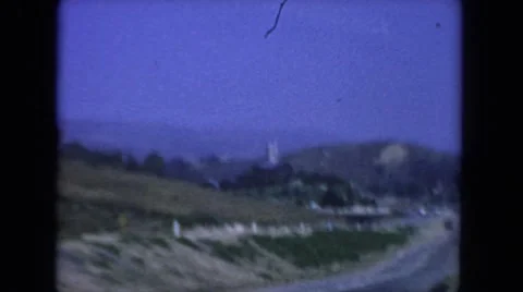1962: road trip is seen SAN PEDRO, CALIFORNIA Stock Footage