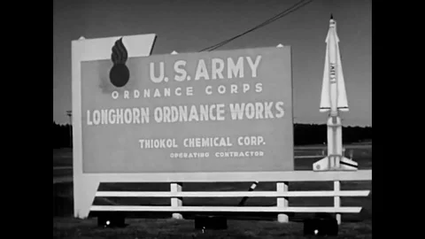 1962 - The Sergeant solid fuel motor of the U.S. Army missile system. Video stock 79531672