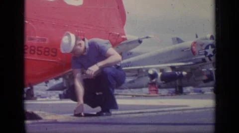 1962:ITALY.Pilot Posing In Front Of The Airplane Stock Photos