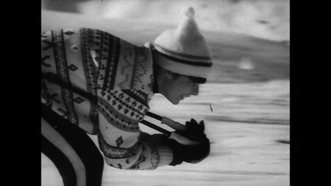 1963-Alpine Skiing / Training / France / 1963 Stock Footage