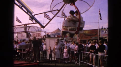 1963: An Amusement Park in Devils Lake, Wisconsin Stock Footage 67889119