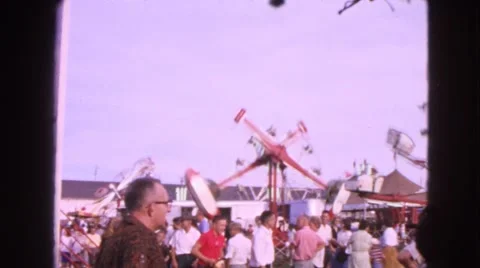 1963: An Amusement Park in Devils Lake, Wisconsin Stock Footage 67889524