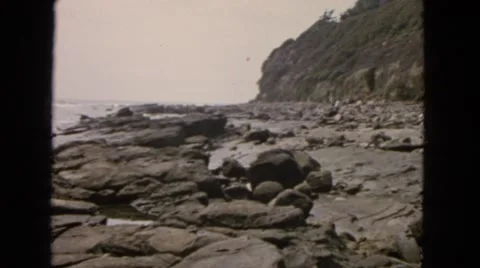 1963: beach scene is seen CALIFORNIA Stock Footage