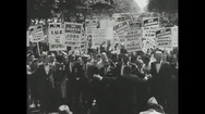 1963 - Civil Rights Leaders A. Philip Randolph, Roy Wilkins, Walter Reuther, And Stock Footage