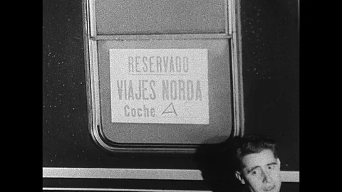1963-Emigration / Train / Spain / 1963 Stock Footage