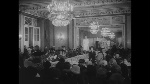 1963-Fashion Show / Women's Fashion / Italy / 1963 Stock Footage