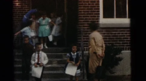 1963: first day of elementary school CAMDEN, NEW JERSEY Stock Footage