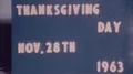 1963 Happy THANKSGIVING Movie Theater Vintage Film Title Graphic Leader Movie HD Footage