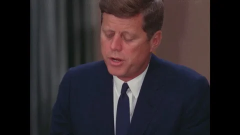 1963 - JFK declares that legislative action is the only answer to fighting Stock Footage 126053550
