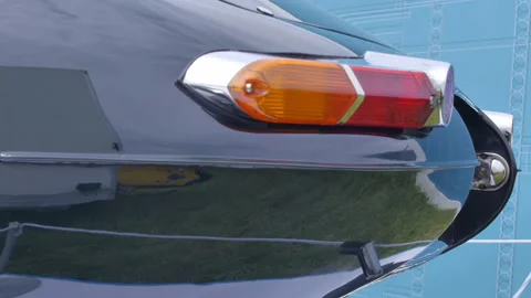 1963 Lightweight Jaguar E-Type Rear Headlights Stock Footage 156582702