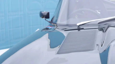 1963 Lightweight Jaguar E-Type Headlamp Exhaust Video stock 156583416