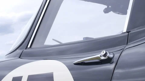1963 Lightweight Jaguar E-Type Camera Tilt Down Door Stock-Footage 156583852