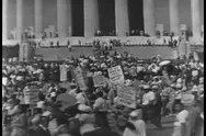 The 1963 March On Washington Civil Rights Rally. Stock Footage