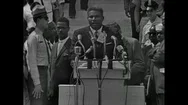 The 1963 March On Washington Civil Rights Rally. Burt Lancaster Speaks. Stock Footage