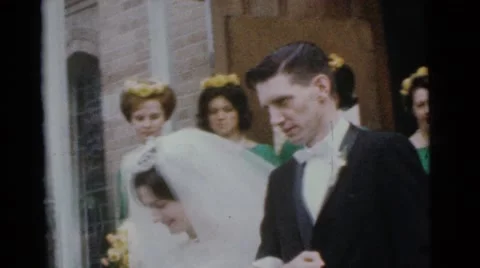 1963: a married couple is seen walking CAMDEN, NEW JERSEY Stock Footage