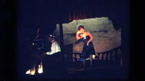 1963: music scene is seen by kid CALIFORNIA Stock Footage