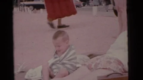 1963: a small girl is seen happy and walking CAMDEN, NEW JERSEY Stock Footage