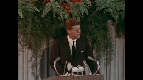 1963-State Visit / John F. Kennedy / Frankfurt am Main / Germany / 1963 Stock Footage 77821090