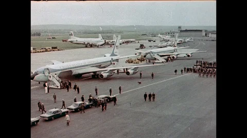 1963-State Visit / John F. Kennedy / Wiesbaden / Germany / Jun 26, 1963 Stock Footage