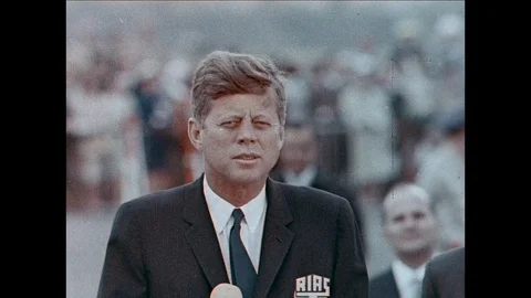 1963-State Visit / John F. Kennedy / Airport / Berlin / Jun 26, 1963 스톡 동영상 77821927