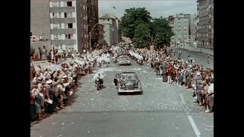 1963-State Visit / John F. Kennedy / West Berlin / Germany Stock Footage 77821948