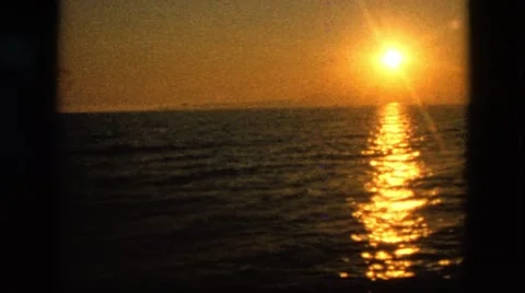 1963: sunset is seen CALIFORNIA Stock Footage