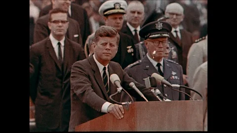 1963-Troop Visit / John F. Kennedy / Hanau / Germany / Jun 25, 1963 Stock Footage