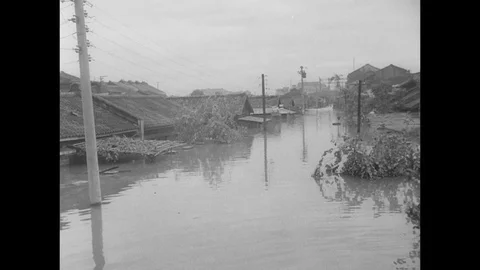 1963-Typhoon / Taiwan / 1963 Stock Footage 77973584