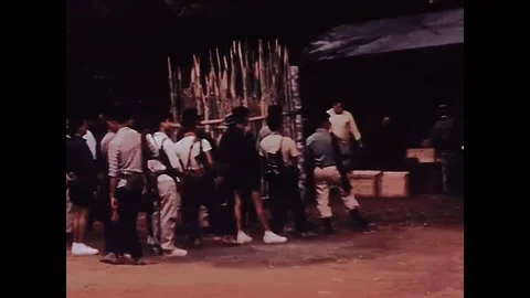 1963 – U.S. Army distributes weapons to south vietnam civilians Vídeo Stock 76792753