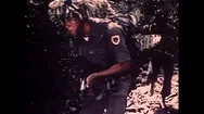 1963 – Vietnam War – South Vietnam Soldiers Walking Along Path In Jungle Stock Footage