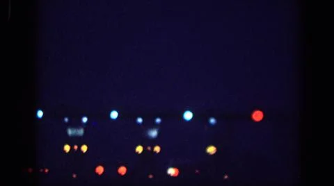 1963:MEMPHIS TENNESSEE USA. Array Of Bright Flashing Red Yellow White Lights At Stock Photos