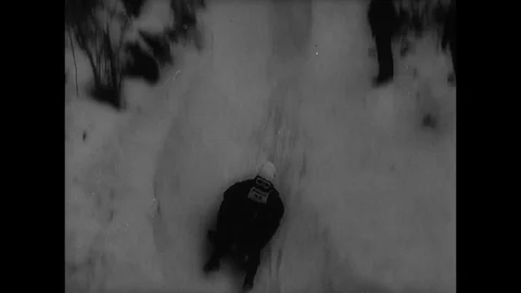 1964-Bobsleigh Driving / Germany / 1964 Stock Footage