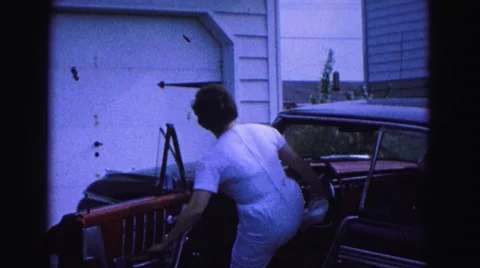 1964: car is seen WILLIAMSBURG Stock Footage