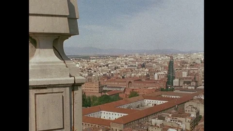 1964-City View / Madrid / Spain / 1964 Stock Footage