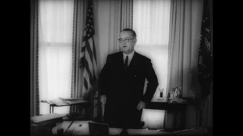 1964-Lyndon B. Johnson / Speech / Washington / USA / 1964 Stock Footage 77973986