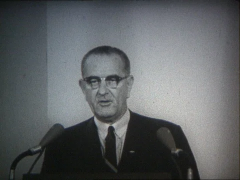 1964-Lyndon B. Johnson / Vietnam War / USA / 1964 Stock Footage