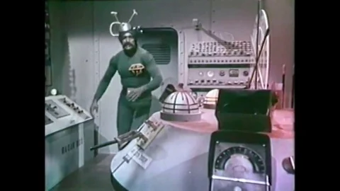 1964 - In this sci-fi film, an evil Martian tries to kill Santa Claus and Stock Footage 141520646
