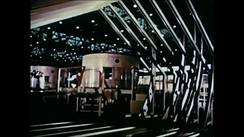 1964 - Spacecraft components are air-lifted to a different facility for testing. Stock Footage 86135619