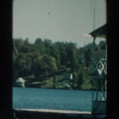 1964: Viewing of a Deep, Wide Lake — Lake Winnebago Wisconsin Stock Footage 69418031