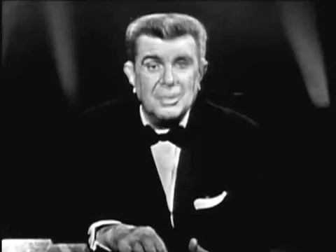 1965 _ Ken Murray discusses his history of taking pictures. Stock Footage