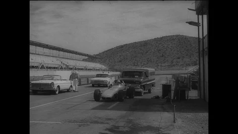1965-Motor Sports / Test Drive / Indianapolis / USA / 1965 Stock Footage