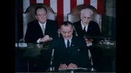 1965 - In A Speech To Congress On Civil Rights, Lbj Proclaims That The Right To Stock Footage