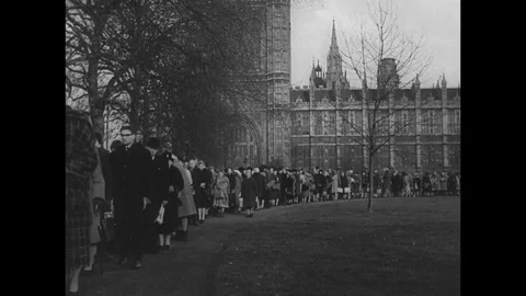 1965-Winston Churchill / Death / Grief / Great Britain / 1965 Stock Footage