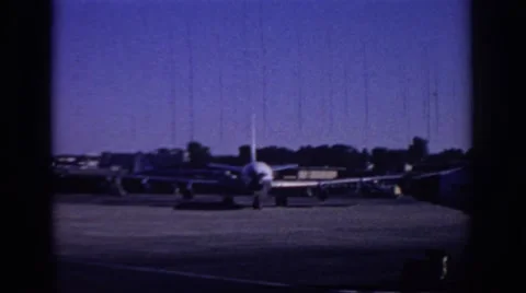 1966: Aircraft Prepare Gate Motion Airport Pushback Taxiing SACRAMENTO Stock Footage 68665598